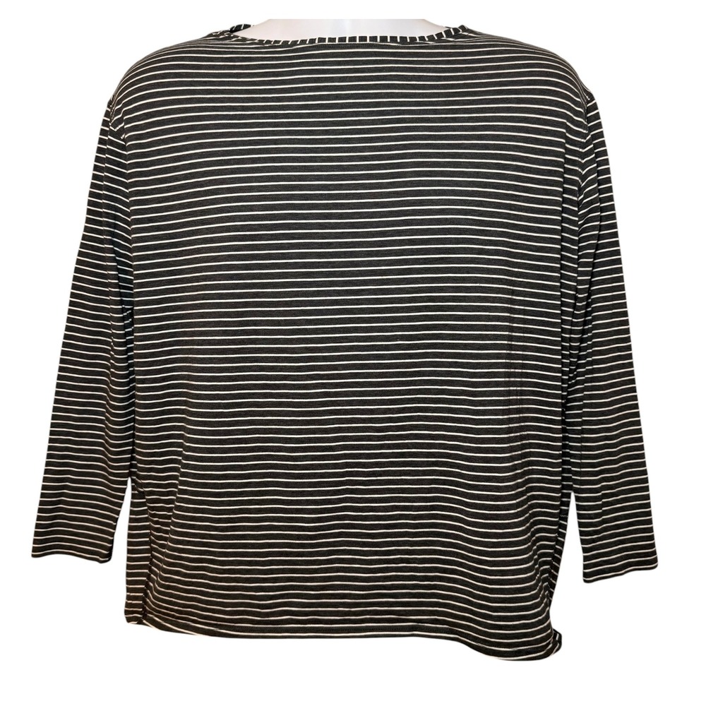 Lululemon Back In Action Striped Athletic Top Womens 1X/2X  Long Sleeve Boatneck